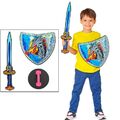 Kinder Wikinger Krieger Set - Drachen Schwert + Schild - Schaumstoff Spielzeug