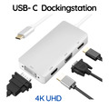 USB C Dockingstation 4K HDMI Displayport DVI VGA USB 3.1 Type-C Adapter PREMIUM