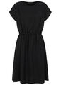 Damen Cloud5ive Kleid Musselin T-Shirt Dress Taillenbund schwarz N24046018