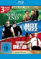 World's End + Hot Fuzz + Shaun of the Dead - (Simon Pegg) - 3-BLU-RAY-BOX-NEU