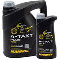 MANNOL Motoröl 5 Liter 4-Takt Plus API SL SAE 10W-40 für Suzuki Triumph Yamaha