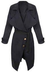 Damen Trenchcoat Mantel Damen Blogger Übergangs Jacke Damenjacke D-302 S-L