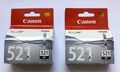 Canon CLI-521BK Schwarz - Doppelpack 2 Original Tintenpatronen Originalverpackt