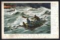Künstler-AK Borkum, Rettung Schiffbrüchiger auf hoher See 1903 