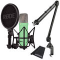 Rode NT1 Signature Green Studio-Mikrofon Grün mit PSA1 Gelenkarm Schwarz