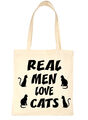 Echte Männer Liebe Katzenliebhaber Einkaufstasche Tasche fürs Leben 