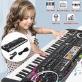 Digital 61 Tasten Keyboard E-Piano Klavier 300 Sounds Rhythmen Lern Funktion LCD