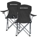 2er-Set Campingstuhl Klappstuhl Stühle klappbar Outdoor bis 150 kg GCB08BK