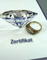 Damen Ring Brillanten Diamant 585 Gold Gr 61 0,25ct Zertifikat 1.520€ Luxus RAR