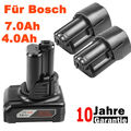 2x Für Bosch Professional GBA 12V Akku 7Ah /4Ah BAT411 Li-ion GSR GDR GSA BAT412