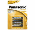 4x Panasonic Batterie Alkaline, Micro, AAA, LR03 1.5V MHD 2026 Alkaline Power
