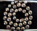 Kultivierte Barock Tahitian Perlen Halskette Sterlingsilber 