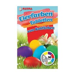 Eierfarben Tüte mit 5 Farben Tabletten Kaltfärben von ca 40-50 Ostereier Ostern