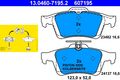 Bremsbelagsatz Scheibenbremse ATE 13.0460-7195.2 für FORD FOCUS OPEL MAZDA VOLVO