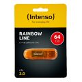 Intenso USB Stick Rainbow Line 64GB 2.0 Speicherstick 64 GB 3502490 orange