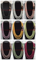 Mode 3 Reihen 8 Mm Mehrfarbig Muschel Perle Halskette Bogenschlaufe 17-19 Zoll
