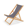  Sonnenliege Strandliege Retro Liegestuhl aus Holz Gartenliege N/3 GRAU