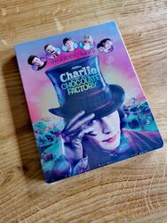 CHARLIE AND THE CHOCOLATE FACTORY JAPAN Blu Ray Steelbook  NEU OVP OOP SELTEN! 