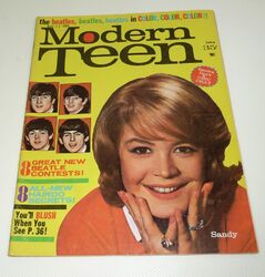 MODERN TEEN #2 1964 USA Music Mag BEATLES Contest + Stories SANDRA DEE Chic-Chat