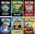Dav Pilkey Dog-Man-Serie Band 1-6 plus 1 exklusives Postkartenset