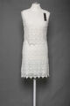 180 G08 ESPRIT Damen Kleid Gr. 34 weiß Spitze ärmellos Damenkleid Etuikleid NEU