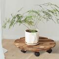 Bewegliches Pflanzgefäß Tablett Töpfe Rollenboden Holz mit Rollen Wohnkultur Blumentopf