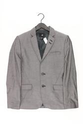 ⭐ H&M Longsakko Blazer Sakko für Herren Gr. 48, S grau aus Baumwolle ⭐
