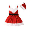 Toddler Baby Christmas Dress Outfits Santa Hat Belt Fancy Party Girl Xmas Gift