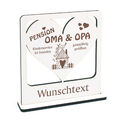 Pension Oma und Opa Deko-Aufsteller Herz mit Wunschtext Holz Geschenk 16x16cm ❤️