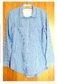 hochwertige ESPRIT Baumwolle Bluse Gr. 36-38 blau weiß