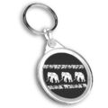 Schlüsselring Kreis - BW - Schöne indische Elefanten #36514