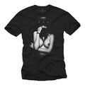 Motorrad Herren T-Shirt mit Sexy Pin Up Girl- Chopper Männer Biker Helm Shirt