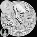 125. Jubiläum Perth Mint - Australien 2024 - 1 Oz Silber - Kookaburra Koala Käng