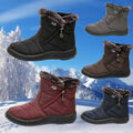 Damen Winter Wasserdicht Schneeschuhe Warm Stiefel Stiefeletten Flache Boots KF