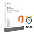 MS Office Pro 2019 Professional Plus Key Software E-Mail Versand Vollversion