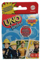 Mattel Games HFC80 Uno Junior Feuerwehrmann Sam Edition 56 Karten, 3 Spielstufen