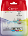 Canon CLI-521 Multipack Tintenpatrone - Cyan/Magenta/Gelb Original