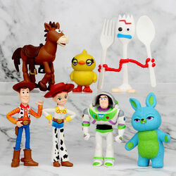 Neu 7pcs Toy Story G2 6cm PVC Figur Kinderspielzeug Buzz Lightyear Woody Jessie