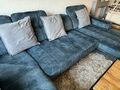 Couchgarnitur Sofa 3,90x2,20 m, Petrol, 2 Jahre alt, wie NEU, Neupreis 3600€