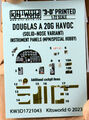 Kits-World 3D1721043 1:72 vollfarbige 3D-Aufkleber - Douglas A-20G Havoc mit einfarbigem