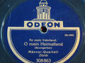 VATERLAND / DAS WEIßE KREUZ IM ROTEN FELD Schweiz Odeon Schellackplatte 78rpm++