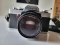 Minolta XG9 mit Rokkor 50mm 1:1.7 analoge Spiegelreflexkamera silber #