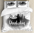 Charleston Bettwäsche Set Smoky Stil Stadt-Skyline