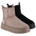 Damen Warm Gefütterte Plateau Boots Stiefeletten Winter 840621 Schuhe 