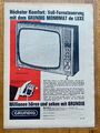 Grundig Monomat de Luxe Fernseher + Fernregler Original 1966 Vintage Ad Werbung
