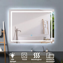 LED Badspiegel mit Beleuchtung Wandspiegel Badezimmer Spiegel Touch Lichtspiegel