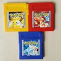 Pokemon Rote Gelbe Blaue Edition Nintendo Gameboy Spiel Auswahl Gelb Rot Blau