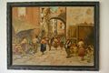Original Ölbild Markttreiben aus Florenz Maler unbekannt 1995