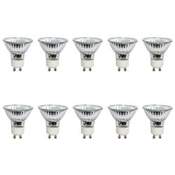 10x Halogenlampe Reflektor 50W GU10 Alu 230V warmweiß dimmbar Strahler flood 38°