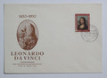 (X53) Bund 148 Mona Lisa auf Schmuck - FDC Frankfurt 15.4.1952 Michel 200,--